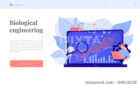 Biotechnology concept landing page. 64618298