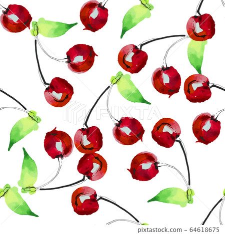 Vector illustration seamless pattern a cherrys on 64618675