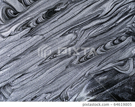 Black and white abstract marbleised background. Black and white abstract marbleised background. 64619805