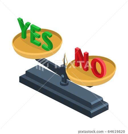 choice between red no or green yes text choice between red no or green yes text 64619820