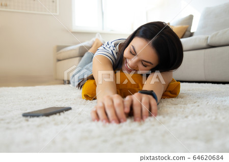 Tender female dreaming about perfect days without quarantine Tender female dreaming about perfect days without quarantine 64620684
