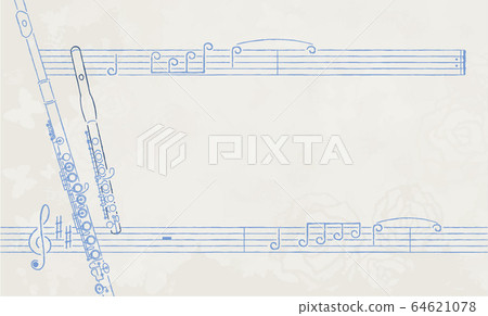 Name tag template single blue 2 [flute] 64621078