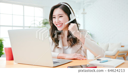 telework video meeting at home 64624213