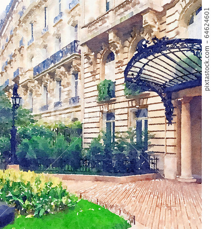 Watercolour Art Print, Travel in Europe Scene Watercolour Art Print, Travel in Europe Scene 64624601