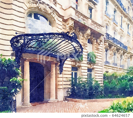 Watercolour Art Print, Travel in Europe Scene Watercolour Art Print, Travel in Europe Scene 64624657