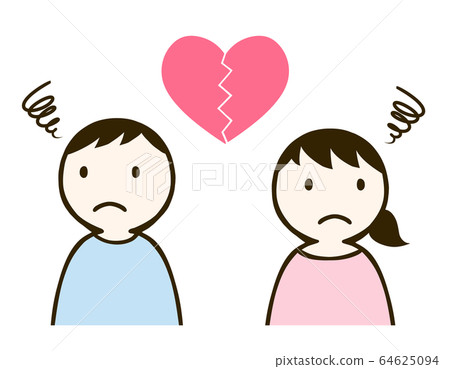 Man and woman and heart 64625094