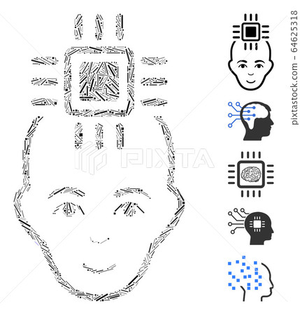 Dash Collage Neural Computer Interface Icon 64625318