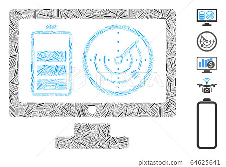 Dash Collage Remote Battery Monitoring Icon Dash Collage Remote Battery Monitoring Icon 64625641