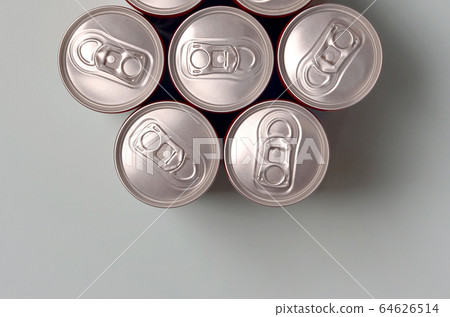 Many new aluminium cans of soda soft drink or Many new aluminium cans of soda soft drink or 64626514