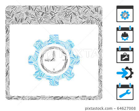 Dash Mosaic Clock Configuration Gear Calendar Page Icon 64627008