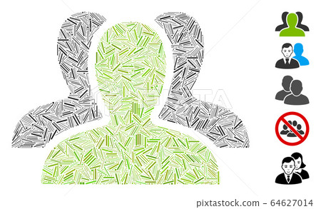 Line Collage Client Group Icon 64627014