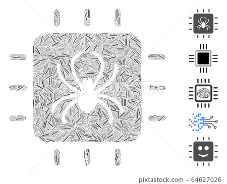Hatch Mosaic Chip Bug Icon 64627026