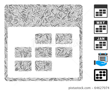 Hatch Collage Calendar Month Grid Icon Hatch Collage Calendar Month Grid Icon 64627074