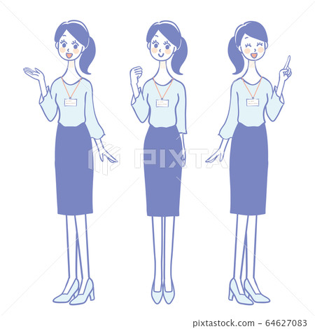 辦公室休閒女職員全身套裝 64627083