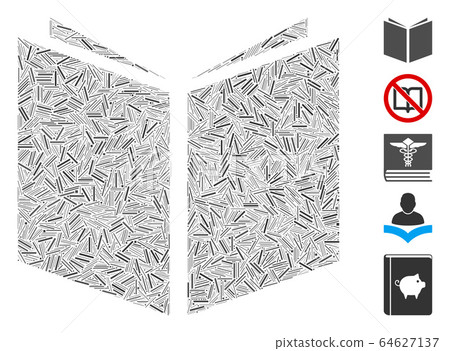 Line Mosaic Book Icon 64627137
