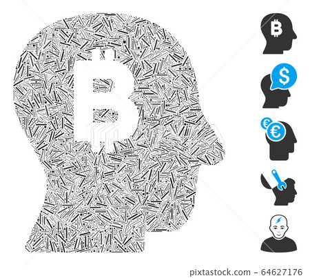 Dash Collage Bitcoin Mind Icon - Stock Illustration [64627176] - PIXTA