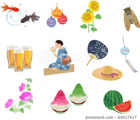 Summer icon set Summer icon set 64627417