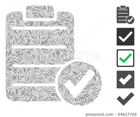 Line Collage Approve Test Icon 64627708