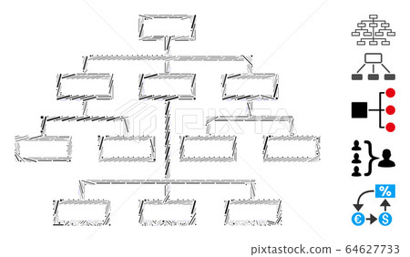Line Mosaic Algorithm Tree Icon Line Mosaic Algorithm Tree Icon 64627733