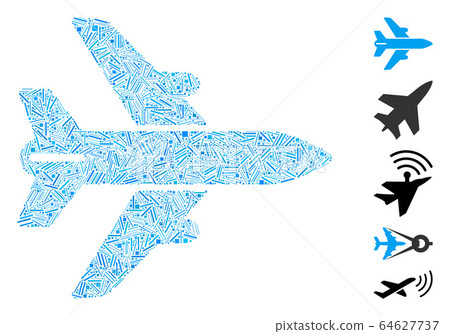 Dash Mosaic Airplane Icon Dash Mosaic Airplane Icon 64627737