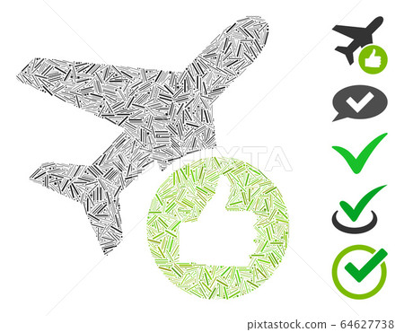 Dash Mosaic Airplane Valid Icon Dash Mosaic Airplane Valid Icon 64627738