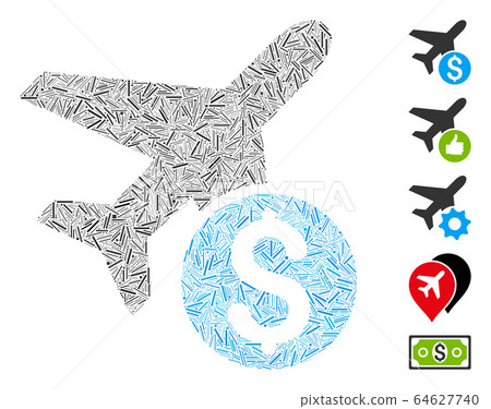 Dash Mosaic Airplane Price Icon 64627740