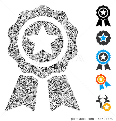 Hatch Mosaic Achievement Seal Icon - Stock Illustration [64627770] - PIXTA