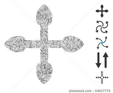 Dash Collage 4 Direction Arrows Icon Dash Collage 4 Direction Arrows Icon 64627778
