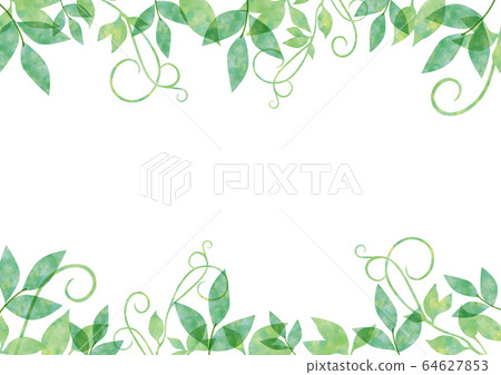 Vine and flowers_watercolor frame Vine and flowers_watercolor frame 64627853
