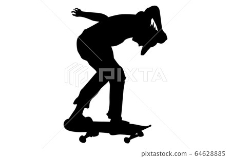 運動剪影滑板5 64628885