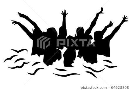 運動剪影花樣游泳7 64628898