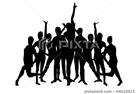 運動剪影花樣游泳1 64628913