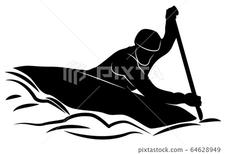 Sports silhouette canoe 4 64628949