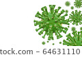 3D image of a virus against the background, 64631110