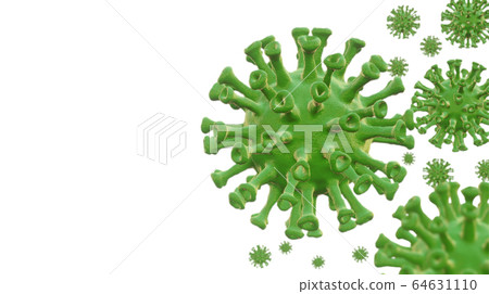 3D image of a virus against the background, 64631110
