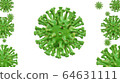 3D image of a virus against the background, 64631111