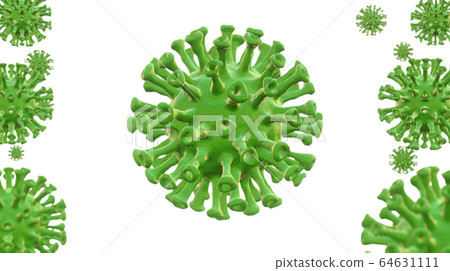 3D image of a virus against the background, 3D image of a virus against the background, 64631111