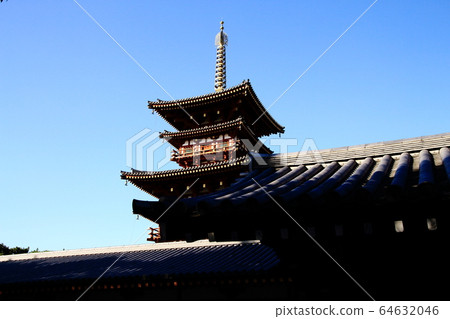 Yakushiji Temple, West Pagoda, Hosou Omotoyama, Emperor Tenmu Yakushiji Temple, West Pagoda, Hosou Omotoyama, Emperor Tenmu 64632046