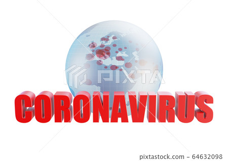 Covid-19 Coronavirus pandemic concept, 3d 64632098