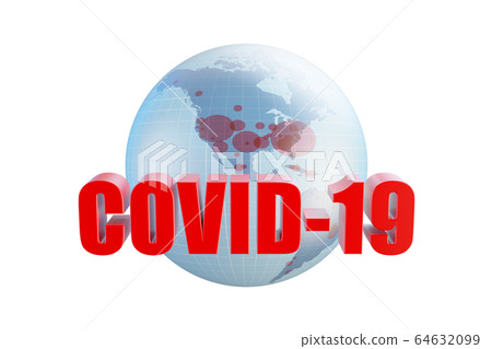 Covid-19 Coronavirus pandemic concept, 3d Covid-19 Coronavirus pandemic concept, 3d 64632099