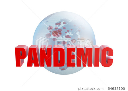 Covid-19 Coronavirus pandemic concept, 3d Covid-19 Coronavirus pandemic concept, 3d 64632100