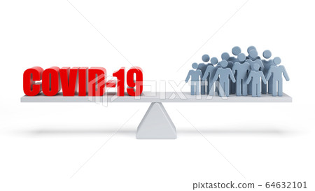 Covid-19 Coronavirus concept, 3d rendering 64632101