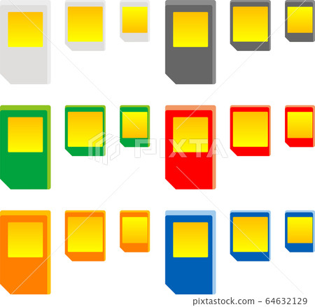 SIM卡圖標設置矢量圖 SIM卡圖標設置矢量圖 64632129