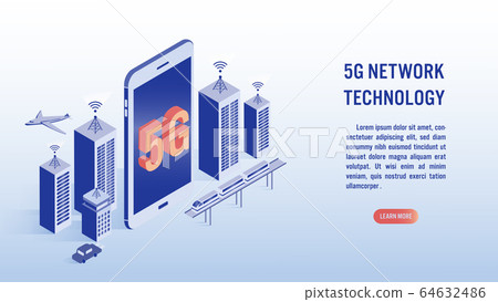 5G network wireless technology, high-speed 64632486