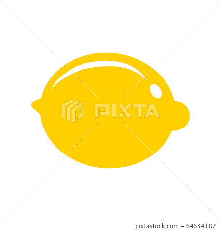 Lemon citrus fruit icon bright art vector Lemon citrus fruit icon bright art vector 64634187