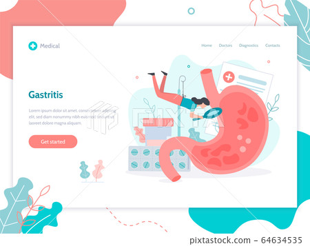 Gastritis stomach  medical web banner 64634535