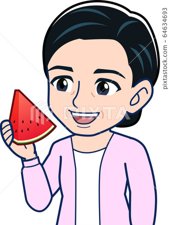 Illustration of red watermelon Illustration of red watermelon 64634693