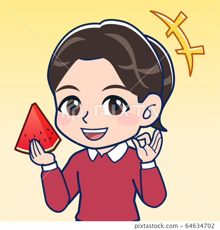 紅西瓜的插圖 64634702