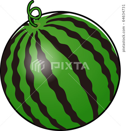 Illustration of red watermelon 64634731