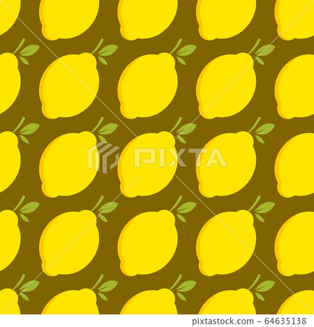 Lemon fruit seamless bright art vector pattern 64635138